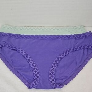 Natori | NWOT Women's Mint Purple Lace French Cut Panties Set of 2 Sz XXL